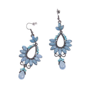 Earrings on a white background, costume jewellery
