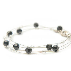 Bracelet with black gems (jet)