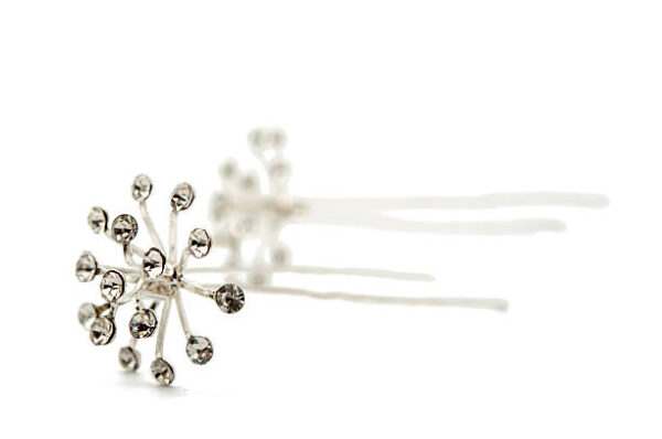 Hairpins on a white background